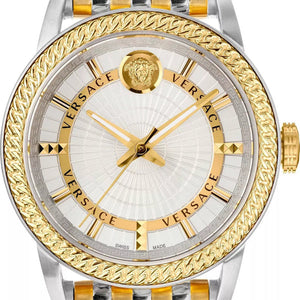  Shop Authentic Versace V Eternal Quartz White Dial Two Tone Steel Strap Watch For Men - VEPO00620 - Luxxuri