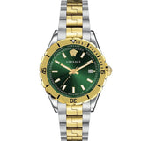  Shop Authentic Versace Hellenyium Quartz Green Dial Two Tone Steel Strap Watch For Men - VE3A00720 - Luxxuri