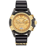  Shop Authentic Versace Icon Active Chrono Gold Dial Black Silicone Strap Unisex Watch - VEZ701623 - Luxxuri