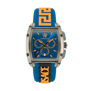  Shop Authentic Versace Iconic Dominus Chronograph Blue Dial Blue Rubber Strap Watch For Men - VE6H00323 - Luxxuri
