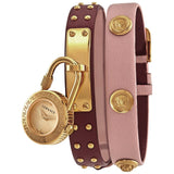  Shop Authentic Versace Medusa Lock Icon Gold Dial Red Leather Strap Watch for Women - VEDW00319 - Luxxuri