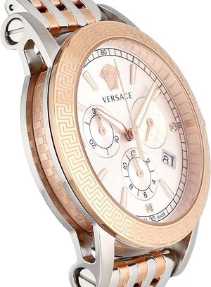  Shop Authentic Versace Sport Tech Chronograph While Dial Two Tone Steel Strap Watch for Men - VELT00319 - Luxxuri