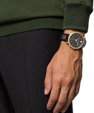  Shop Authentic Versace V-Circle Quartz Black Dial Brown Leather Strap Watch for Men - VEBQ01619 - Luxxuri