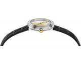  Shop Authentic Versace Virtus Quartz White Dial Black Leather Strap Watch For Women - VET300421 - Luxxuri