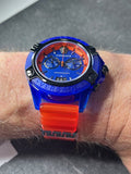  Shop Authentic Versace Icon Active Chronograph Quartz Blue Dial Orange Rubber Strap Watch For Men - VEZ700922 - Luxxuri
