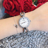  Shop Authentic Bulova Crystal Collection Mother of Pearl Dial Silver Steel Strap Watch for Women - 96L223 - Luxxuri
