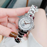  Shop Authentic Bulova Crystal Silver Dial Silver Steel Strap Watch for Women - 96L226 - Luxxuri