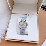  Shop Authentic Versace V-Twist Blue Dial Blue Leather Strap Watch for Women - VELS00319 - Luxxuri