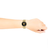  Shop Authentic Versace Palazzo Empire Greca Black Dial Gold Mesh Bracelet Watch for Women - VEDV00519 - Luxxuri