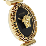  Shop Authentic Versace Palazzo Empire Greca Black Dial Gold Mesh Bracelet Watch for Women - VEDV00519 - Luxxuri
