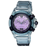  Shop Authentic Versace Icon Active Chronograph Purple Dial Blue Silicone Strap Watch For Men - VEZ701523 - Luxxuri