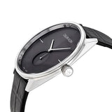  Shop Authentic Calvin Klein Accent Black Dial Black Leather Strap Watch for Men - K2Y211C3 - Luxxuri