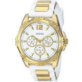  Shop Authentic Guess Intrepid White Dial Two Tone Silicone Strap Watch For Women - W0325L2 - Luxxuri