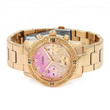  Shop Authentic Guess Confetti Pink Dial Rose Gold Steel Strap Watch For Women - W0774L3 - Luxxuri