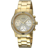  Shop Authentic Guess Confetti Diamonds Silver Dial Gold Steel Strap Watch for Women - W0774L5 - Luxxuri
