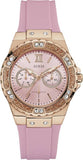  Shop Authentic Guess Rose Gold Dial with Diamonds Pink Rubber Strap Watch For Women - W1053L3 - Luxxuri