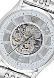  Shop Authentic Emporio Armani Meccanico Skeleton Silver Dial Silver Steel Strap Watch For Men - AR1945 - Luxxuri