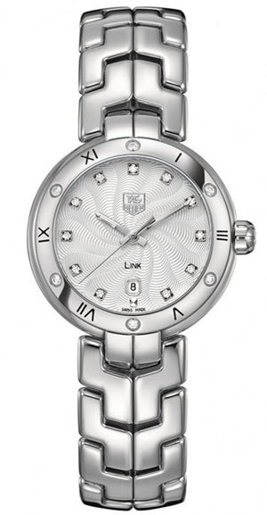  Shop Authentic Tag Heuer Link Diamonds Silver Dial Silver Steel Strap Watch for Women - WAT1413.BA0954 - Luxxuri
