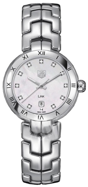  Shop Authentic Tag Heuer Link Diamonds Mother of Pearl Dial Silver Steel Strap Watch for Women -  WAT1417.BA0954 - Luxxuri