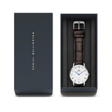  Shop Authentic Daniel Wellington Dapper York Quartz White Dial Dark Brown Leather Strap Watch For Women - DW00100097 - Luxxuri