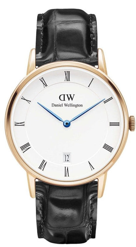  Shop Authentic Daniel Wellington Dapper Reading White Dial Black Leather Strap Watch For Women - DW00100118 - Luxxuri