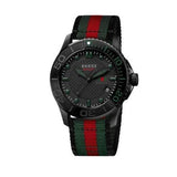  Shop Authentic Gucci G Timeless Sport Black Dial Two Tone NATO Strap Watch For Men - YA126229 - Luxxuri