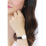  Shop Authentic Daniel Wellington Classic Petite Sheffield White Dial Black Leather Strap Watch For Women - DW00100242 - Luxxuri