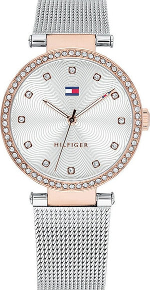  Shop Authentic Tommy Hilfiger Lynn Quartz Silver Dial Silver Mesh Bracelet Watch For Women - 1781863 - Luxxuri