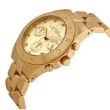  Shop Authentic Marc Jacobs Blade Chronograph Gold Dial Gold Steel Strap Watch for Women - MBM3101 - Luxxuri