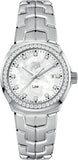  Shop Authentic Tag Heuer Link Quartz Diamonds Mother of Pearl Dial Silver Steel Strap Watch for Women - WBC1316.BA0600 - Luxxuri