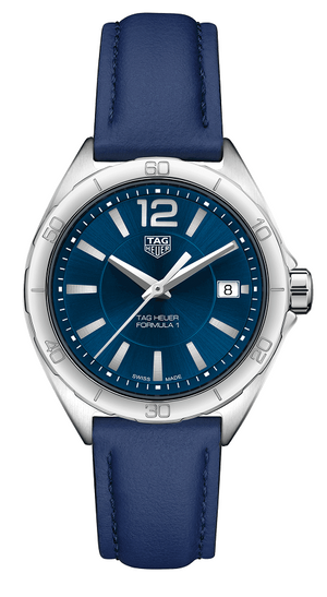  Shop Authentic Tag Heuer Formula 1 Quartz Blue Dial Blue Leather Strap Watch for Women - WBJ1412.FC8233 - Luxxuri