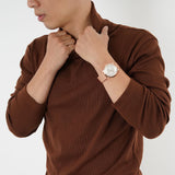  Shop Authentic Calvin Klein Minimal White Dial Rose Gold Mesh Bracelet Watch for Men - K3M21626 - Luxxuri