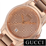  Shop Authentic Gucci G Timeless Quartz Rose Gold Dial Rose Gold Steel Strap Watch For Women - YA126567 - Luxxuri