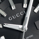  Shop Authentic Gucci GG2570 Quartz Black Dial Silver Steel Strap Watch For Men - YA142401 - Luxxuri