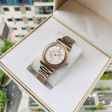  Shop Authentic Versace V-Motif Silver Dial Two Tone Steel Strap Watch for Women - VERE00718 - Luxxuri