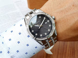  Shop Authentic Bulova Crystal Collection Black Dial Silver Steel Strap Watch for Men - 96K104 - Luxxuri