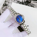  Shop Authentic Bulova Crystal Collection Blue Mother of Pearl Dial Silver Steel Strap Watch for Women - 96L238 - Luxxuri