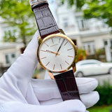  Shop Authentic Calvin Klein City White Dial Brown Leather Strap Watch for Men - K2G21629 - Luxxuri