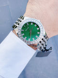  Shop Authentic Bulova Phantom Classic Baguette Green Dial Silver Steel Strap Watch for Men - 96A253 - Luxxuri
