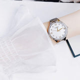  Shop Authentic Bulova Crystal Collection Mother of Pearl Dial Silver Steel Strap Watch for Women - 96L263 - Luxxuri