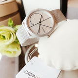  Shop Authentic Calvin Klein Minimal White Dial Silver Mesh Bracelet Watch for Men - K3M5115X - Luxxuri