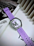  Shop Authentic Michael Kors Janelle Three Hand Purple Dial Purple Rubber Strap Watch For Women - MK7143 - Luxxuri