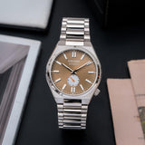  Shop Authentic Citizen Tsuyosa Automatic Titanium Yellow Dial Silver Steel Strap Watch For Men - NK5010-51X - Luxxuri