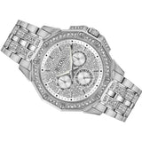  Shop Authentic Bulova Crystal Collection Pave Silver Dial with Crystals Silver Steel Strap Watch for Men - 96C134 - Luxxuri