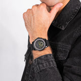  Shop Authentic Armani Exchange Outerbanks Chronograph Black Dial Black Silicone Strap Watch For Men - AX1343 - Luxxuri