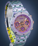  Shop Authentic Guess Heiress Multifunction Diamonds Purple Dial Purple Steel Strap Watch for Women - GW0440L3 - Luxxuri