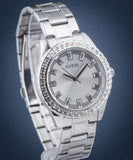  Shop Authentic Guess Sparkler Diamonds Silver Dial Silver Steel Strap Watch for Women - GW0111L1 - Luxxuri