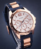  Shop Authentic Guess Interpid White & Rose Gold Dial Blue Silicone Strap Watch For Women - W0325L8 - Luxxuri