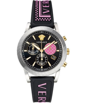  Shop Authentic Versace Sport Tech Chronograph Black Dial Black Rubber Strap Watch for Women - VELT00619 - Luxxuri