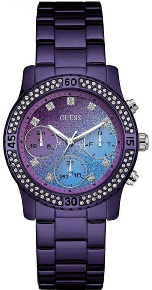  Shop Authentic Guess Confetti Diamonds Purple Dial Purple Steel Strap Watch for Women - W0774L4 - Luxxuri